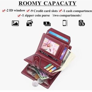 Leather RFID Wallet with Multiple Compartments
